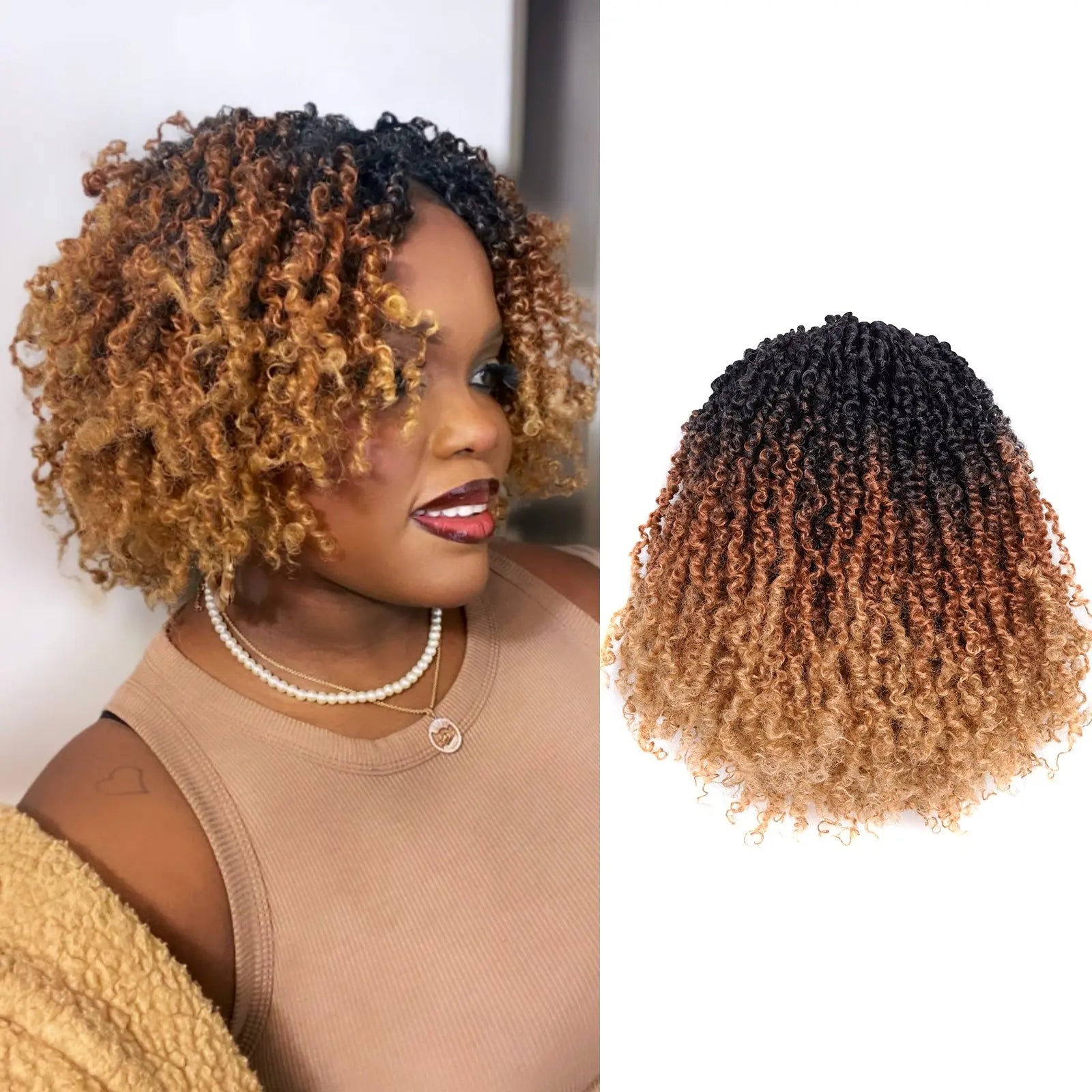 1 Pack YT | Toyotress® Yanky Twist Pre Looped Mini Passion Twist Short Passion Twist Crochet Braids Synthetic Hair Extensions Toyotress